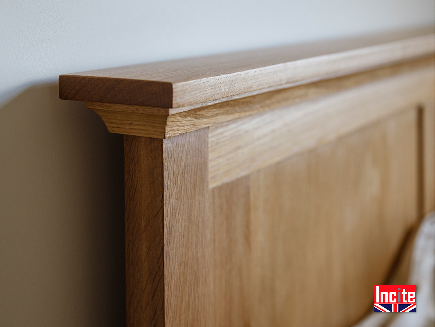 Handmade Bespoke Oak Panelled Bed Incite Interiors